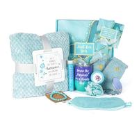 Self Care Gift Set for Women - With Bracelet, Spa Goods, Eye Mask, Blanket, Cup, Hair Tie, Socks, Mirror & Card - Unique Wellness, Birthday Gift Care Package for Sister, Best Friend, Girlfriend, Mom