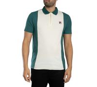 Pierro Cut & Sew Zip Polo Shirt Mediterranea/Gardenia M