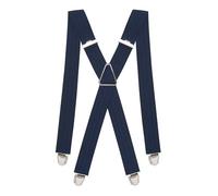 Pierrot Mens Braces Premium with Very Strong Clips - One Size Adjustable and Elastic Braces, Reinforced Elastic Band - Wide Heavy Duty Suspenders for Men Trousers