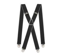 Pierrot Mens Braces Premium with Very Strong Clips - One Size Adjustable and Elastic Braces, Reinforced Elastic Band - Wide Heavy Duty Suspenders for Men Trousers