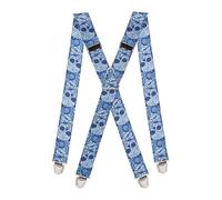 Pierrot Mens Braces Premium with Very Strong Clips - One Size Adjustable and Elastic Braces, Reinforced Elastic Band - Wide Heavy Duty Suspenders for Men Trousers