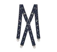 Pierrot Mens Braces Premium with Very Strong Clips - One Size Adjustable and Elastic Braces, Reinforced Elastic Band - Wide Heavy Duty Suspenders for Men Trousers