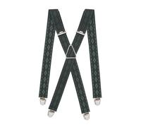 Pierrot Mens Braces Premium with Very Strong Clips - One Size Adjustable and Elastic Braces, Reinforced Elastic Band - Wide Heavy Duty Suspenders for Men Trousers