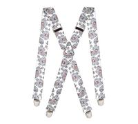 Pierrot Mens Braces Premium with Very Strong Clips - One Size Adjustable and Elastic Braces, Reinforced Elastic Band - Wide Heavy Duty Suspenders for Men Trousers