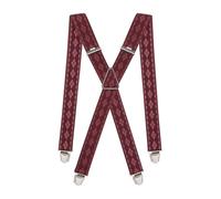 Pierrot Mens Braces Premium with Very Strong Clips - One Size Adjustable and Elastic Braces, Reinforced Elastic Band - Wide Heavy Duty Suspenders for Men Trousers