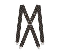 Pierrot Mens Braces Premium with Very Strong Clips - One Size Adjustable and Elastic Braces, Reinforced Elastic Band - Wide Heavy Duty Suspenders for Men Trousers