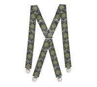 Pierrot Mens Braces Premium with Very Strong Clips - One Size Adjustable and Elastic Braces, Reinforced Elastic Band - Wide Heavy Duty Suspenders for Men Trousers