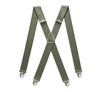 PIERROT Men's Braces Wide Made in France - Heavy Duty Elastic & 4 Extra Strong X Clips - Adjustable Size Up to 130 cm - Lifetime Guarantee - Handcrafted, One size