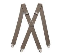 PIERROT Men's Braces Wide Made in France - Heavy Duty Elastic & 4 Extra Strong X Clips - Adjustable Size Up to 130 cm - - Handcrafted, One Size