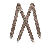 PIERROT Men's Braces Wide Made in France - Heavy Duty Elastic & 4 Extra Strong X Clips - Adjustable Size Up to 130 cm - Lifetime Guarantee - Handcrafted, Paisley Multi Purple, One size