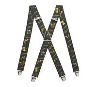 PIERROT Men's Braces Wide Made in France - Heavy Duty Elastic & 4 Extra Strong X Clips - Adjustable Size Up to 130 cm - Lifetime Guarantee - Handcrafted, Hunting Rifle, One size