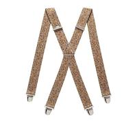 PIERROT Men's Braces Wide Made in France - Heavy Duty Elastic & 4 Extra Strong X Clips - Adjustable Size Up to 130 cm - Lifetime Guarantee - Handcrafted, Paisley Mustard, One size