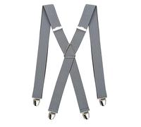 Pierrot Mens Braces with Very Strong Clips - One Size Adjustable and Elastic Braces - Wide Heavy Duty Suspenders for Men Trousers