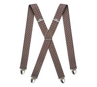 Pierrot Mens Braces with Very Strong Clips - One Size Adjustable and Elastic Braces - Wide Heavy Duty Suspenders for Men Trousers