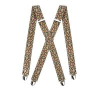 Pierrot Mens Braces with Very Strong Clips - One Size Adjustable and Elastic Braces - Wide Heavy Duty Suspenders for Men Trousers
