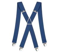 Pierrot Mens Braces with Very Strong Clips - One Size Adjustable and Elastic Suspenders - Braces for Men Trousers Heavy Duty (Nicoises)