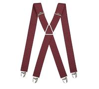 Pierrot Mens Braces with Very Strong Clips - One Size Adjustable and Elastic Suspenders - Braces for Men Trousers Heavy Duty (Cadillacaises)