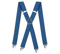 Pierrot Mens Braces with Very Strong Clips - One Size Adjustable and Elastic Suspenders - Braces for Men Trousers Heavy Duty (Rochefortaises)