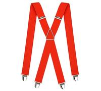 Pierrot Mens Braces with Very Strong Clips - One Size Adjustable and Elastic Suspenders - Braces for Men Trousers Heavy Duty (Alesiennes)