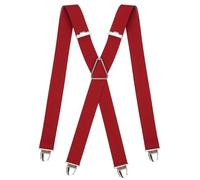 Pierrot Mens Braces with Very Strong Clips - One Size Adjustable and Elastic Suspenders - Braces for Men Trousers Heavy Duty (Clermontoises)