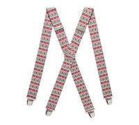 PIERROT Men's Wide Suspenders Made in France - Ultra-Resistant Elastic & 4 Extra-Strong X-Shaped Clips - Adjustable Up to 130cm - Lifetime Guarantee - Handcrafted, One size