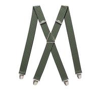 PIERROT Men's Wide Suspenders Made in France - Ultra Resistant Elastic & 4 Extra Strong X-Shaped Clips - Adjustable Size Up to 130cm - Lifetime Guarantee - Handcrafted, One size