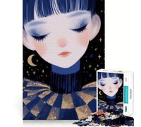 Pierrot Under A Starry Sky Jigsaw Puzzles 1000 Piece for Teenagers Enhance Recall Relax Time Exact Edge Creative Gift (50x75cm)