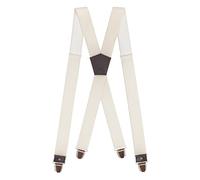 Pierrot Wide Premium Men's Braces - One Size Fits All, Adjustable - Reinforced Elastic and Leather Finishes - Wide Heavy Duty Suspenders for Men Trousers with 4 Ultra Strong X-Shaped Clips
