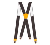 Pierrot Wide Premium Men's Braces - One Size Fits All, Adjustable - Reinforced Elastic and Leather Finishes - Wide Heavy Duty Suspenders for Men Trousers with 4 Ultra Strong X-Shaped Clips