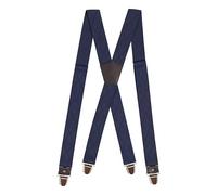Pierrot Wide Premium Men's Braces - One Size Fits All, Adjustable - Reinforced Elastic and Leather Finishes - Wide Heavy Duty Suspenders for Men Trousers with 4 Ultra Strong X-Shaped Clips
