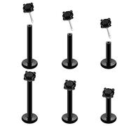 Pierstyles 20G 18G 16G Threadless Push in Lip Ring Stainless Steel 3mm Clear CZ Stud Top 6mm 8mm 10mm Labret Tragus Nose Cartilage Daith Stud Earring Flat Back Monroe Piercing Jewelry for Women Men