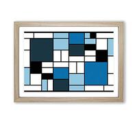 Piet Mondrian Style of Alternate (5) Framed Print | A2 Oak Framed Wall Art | Ready to Hang | Modern Nature Picture | Living Room Bedroom Lounge Office
