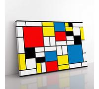 Piet Mondrian Style of Canvas Wall Art Print 30x20 Inch