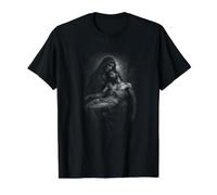 Pieta Mary Holding Jesus Christ Body Value Graphic T-Shirt, Men, Black, M