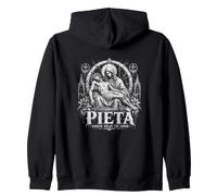 Pieta Sorrow Holds The Savior Catholic Faith Zip Hoodie