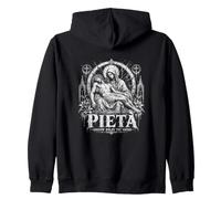 Pieta Sorrow Holds The Savior Catholic Mary Zip Hoodie