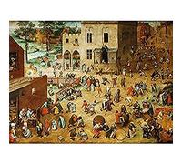 Pieter Bruegel The Elder Childrens Games Art Print Canvas Premium Wall Decor Poster Mural