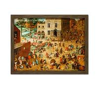 Pieter Bruegel The Elder Childrens Games Large Framed Art Print Poster Wall Decor 18x24
