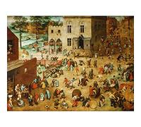 Pieter Bruegel The Elder Childrens Games Large Wall Art Print Canvas Premium Poster Mural