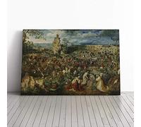 Pieter Bruegel The Elder Christ Carrying The Cross Canvas Print | Gallery Wrapped 30mm Frame Wall Art | 30x20 inches | Ready to Hang | Modern Religious Picture | Living Room Bedroom Lounge Office