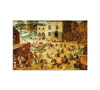 Pieter Bruegel The Elder Famous Painters' Works（Children's Games）Printing Posters Canvas Art And Wall Art Picture Print Modern Family Bedroom Decors 16x24inch(40x60cm)