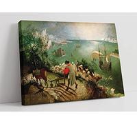 Pieter Bruegel the Elder Landscape with the Fall of Icarus Canvas Wall Art Picture Print - 45 inch wide x 30 inch high (Frame Depth 30mm)