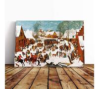 Pieter Bruegel The Elder Massacre of The Innocents Canvas Print | Gallery Wrapped 30mm Frame Wall Art | 24x16 inches | Ready to Hang | Modern Picture | Living Room Bedroom Lounge Office