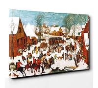 Pieter Bruegel The Elder Massacre of The Innocents Canvas Print | Gallery Wrapped 30mm Frame Wall Art | 30x20 inches | Ready to Hang | Modern Picture | Living Room Bedroom Lounge Office
