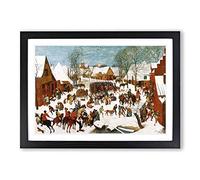 Pieter Bruegel The Elder Massacre of The Innocents Framed Print | A2 Black Framed Wall Art | Ready to Hang | Modern Nature Picture | Living Room Bedroom Lounge Office