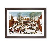 Pieter Bruegel The Elder Massacre of The Innocents Framed Print | A2 Walnut Framed Wall Art | Ready to Hang | Modern Nature Picture | Living Room Bedroom Lounge Office