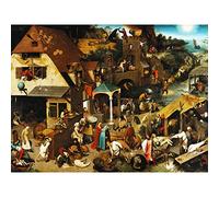Pieter Bruegel The Elder The Dutch Proverbs Extra Large Wall Art Print Premium Canvas Mural