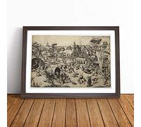 Pieter Bruegel the Elder The Fair of St George's Day Framed Print Walnut A2