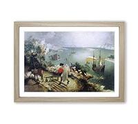 Pieter Bruegel The Elder The Fall of Icarus Framed Wall Art Print A2 Oak