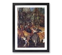 Pieter Bruegel The Elder The Re Entry of The Heards Framed Print | A2 Black Framed Wall Art | Ready to Hang | Modern Nature Picture | Living Room Bedroom Lounge Office